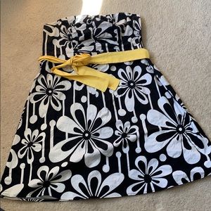 Torrid size 18 retro print Strapless dress